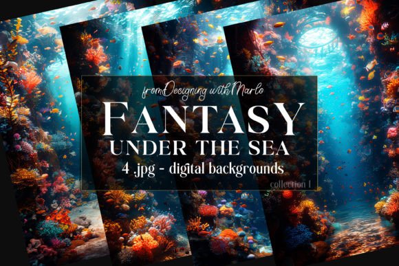 Atlantis Under Sea Fantasy Backgrounds 4: Dive into Deep Design