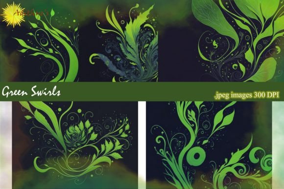 Designing with Nature's Flow: Using Green Swirls Backgrounds