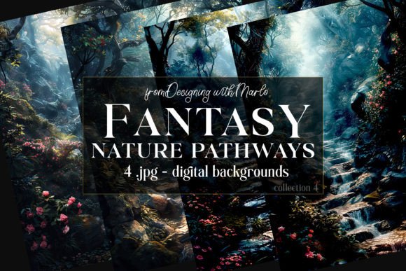 Enchanting Fantasy Nature Path Trails Backgrounds 4
