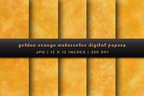 Golden Orange Watercolor Backgrounds: Your Next Design Essential