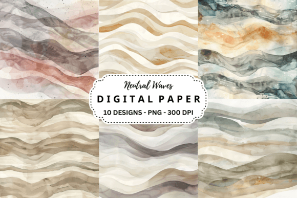 Neutral Waves Backgrounds: Calm Visuals for Modern Design