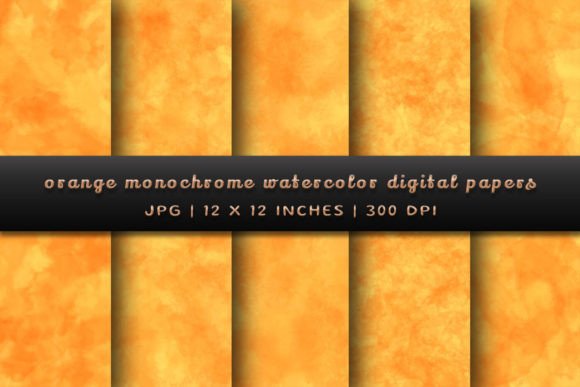 Orange Monochrome Watercolor Backgrounds: A Creative Staple