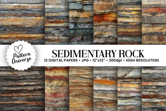 Sedimentary Rock Textur Backgrounds: A Designer's Earthy Toolkit