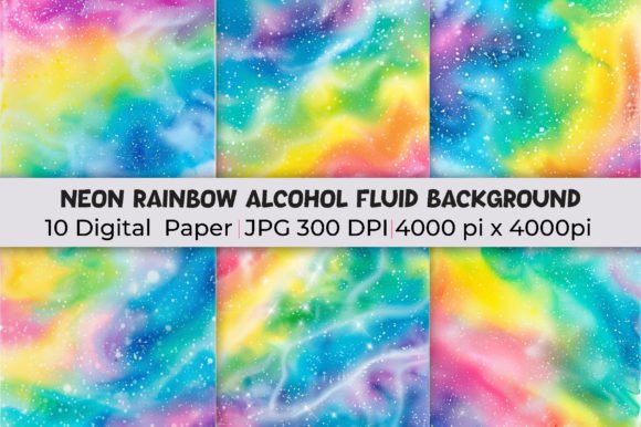 Unleash Vibrant Energy: Mastering Neon Rainbow Alcohol Fluid Backgrounds
