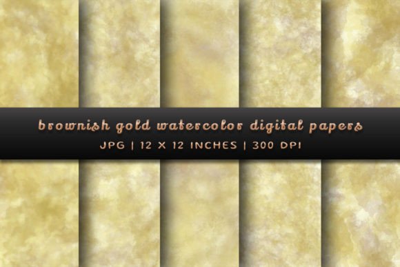 Warm Up Your Designs with Brownish Gold Watercolor Backgrounds
