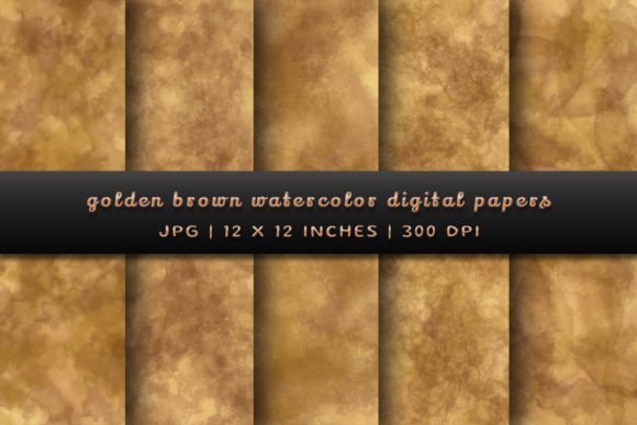 Warm Your Designs with Golden Brown Watercolor Backgrounds
